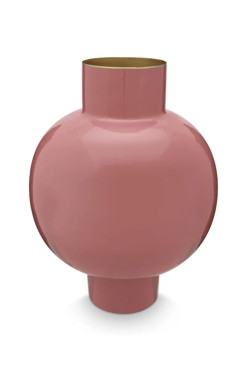 Vase Metal Large Old Pink 31.5x42cm