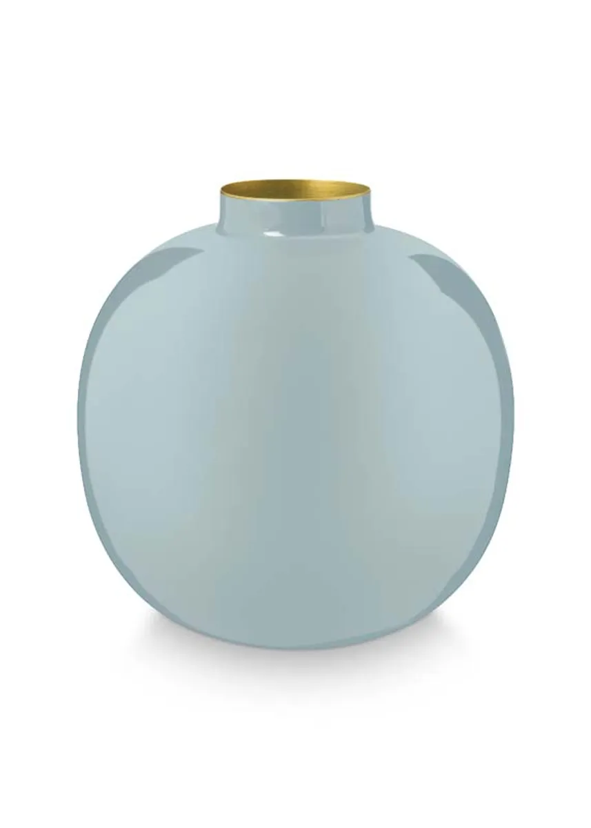 Vase Metal Light Blue 23cm