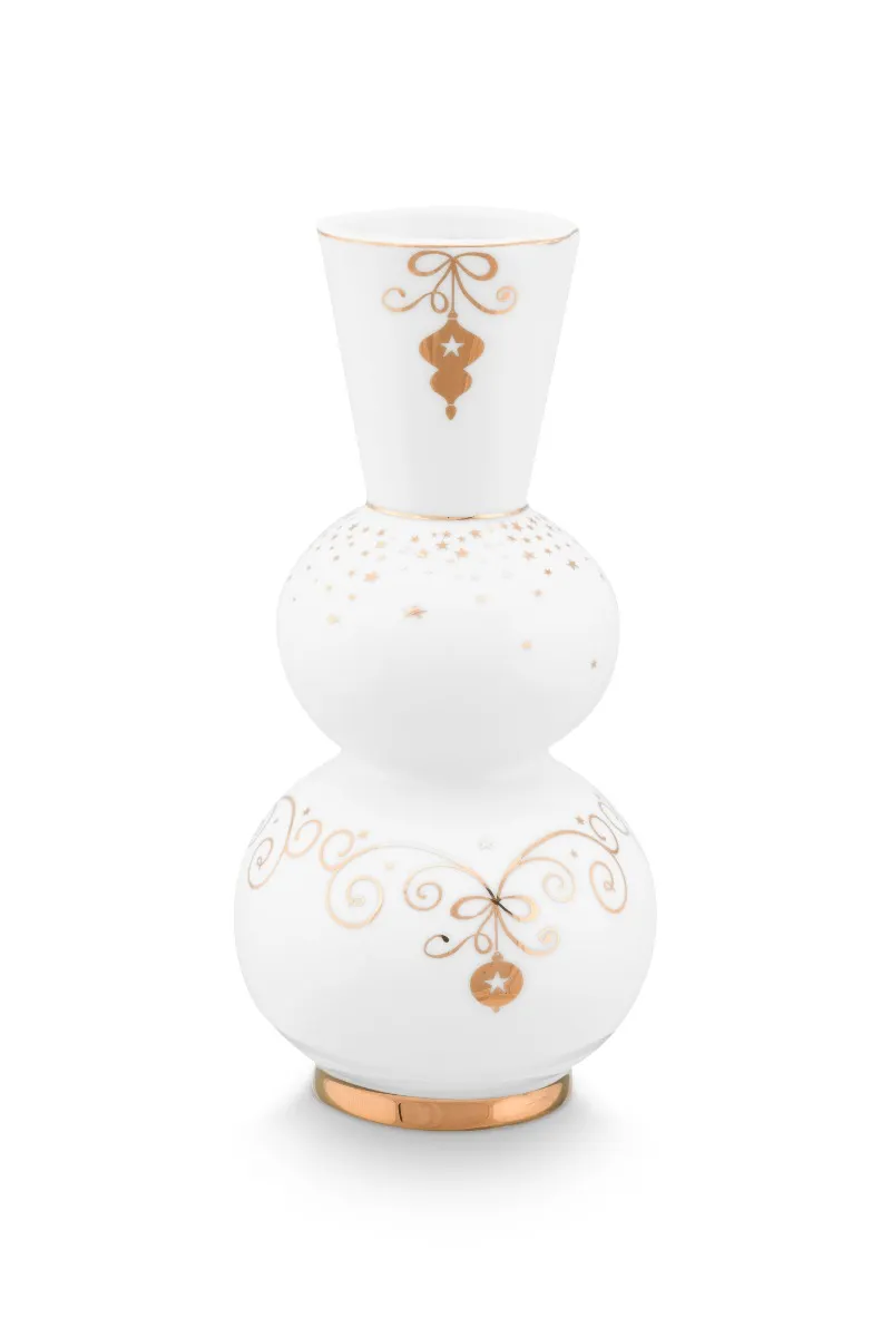 Vase Round Royal Winter White 15cm