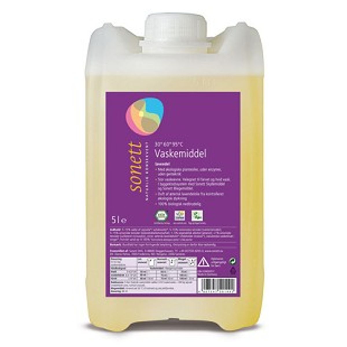 Vaskemiddel flydende lavendel - 5 liter - Sonett