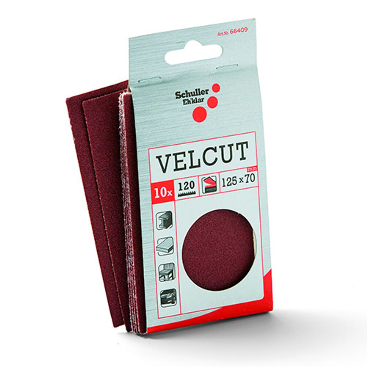 Velcut - 10 stk. Sandpapir m/ velcro - s... Korn: 60