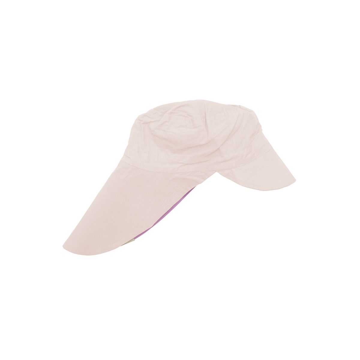 VENDBAR POPLIN SOLHAT MED NAKKESKYGGE - SOFT PINK LILAC - SOFT PINK LILAC / 3-4Y