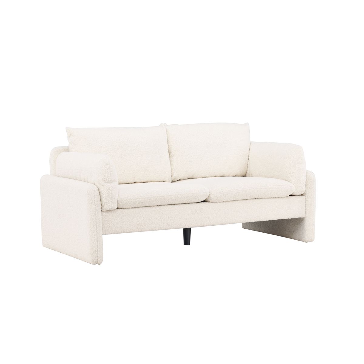 VENTURE DESIGN Vindel 2 pers. sofa - hvid polyester bamsestof