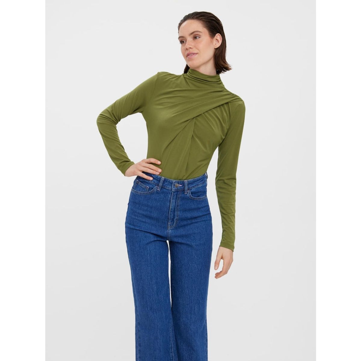 Vero Moda dame body VMANNA - Olive branch