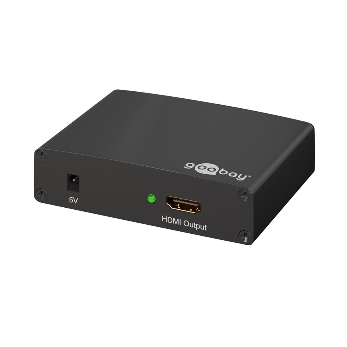 VGA + Phono til HDMI converter - Sort