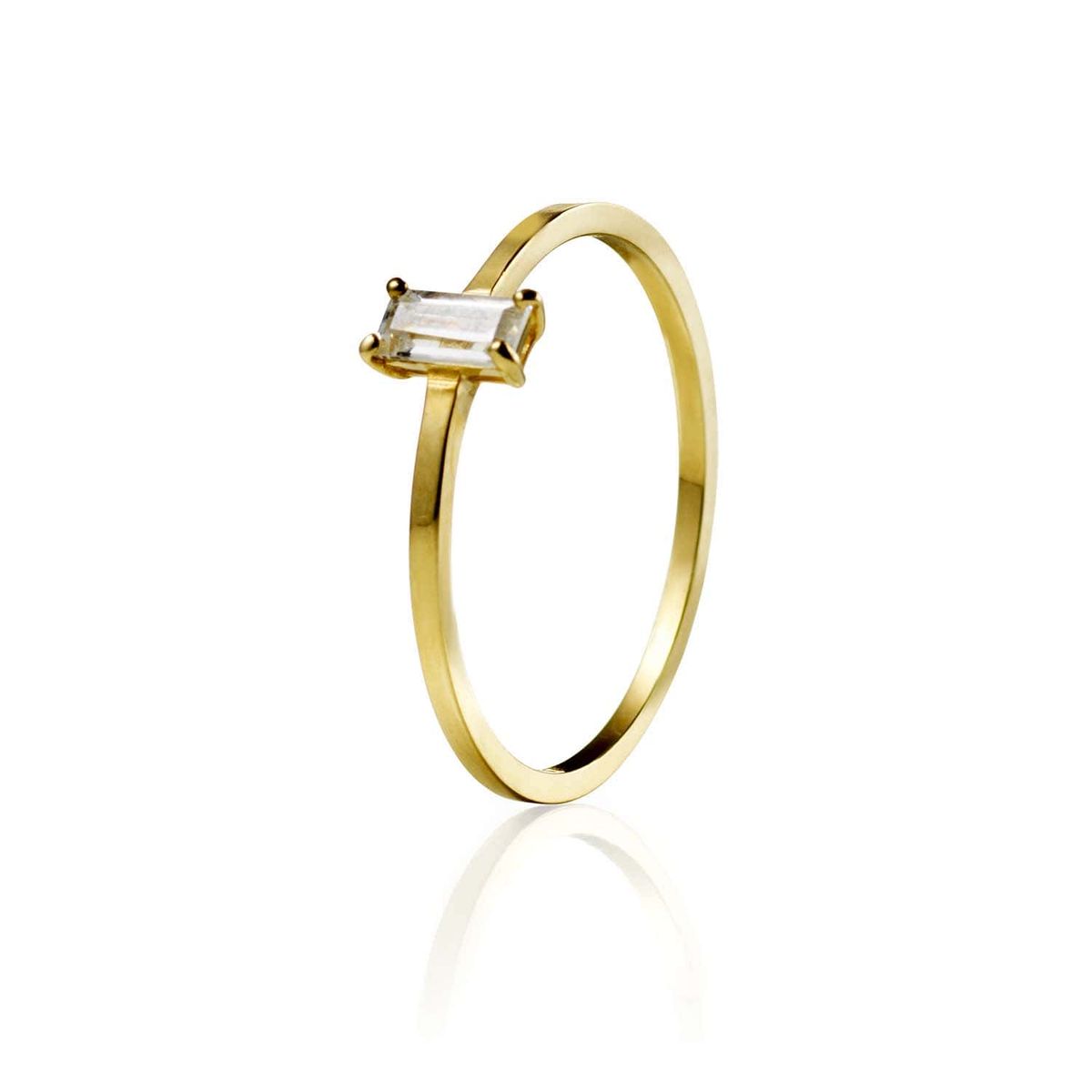 Vibholm Guld - Ring med baguette sten ST46829