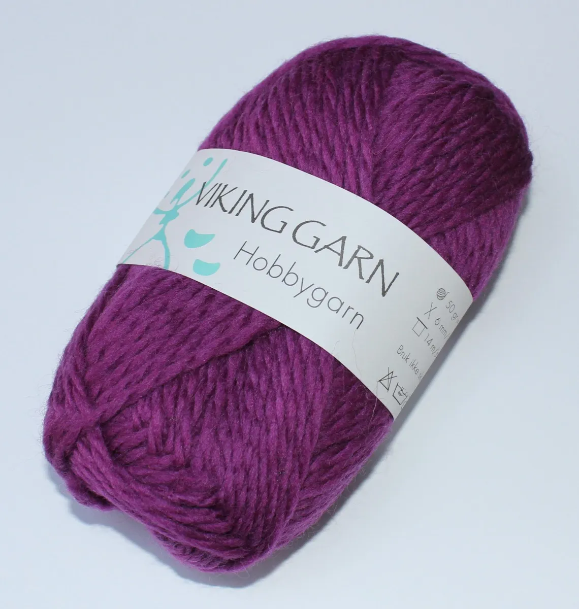 Viking Garn Hobbygarn - Mørk lilla farve 970, 50 gram