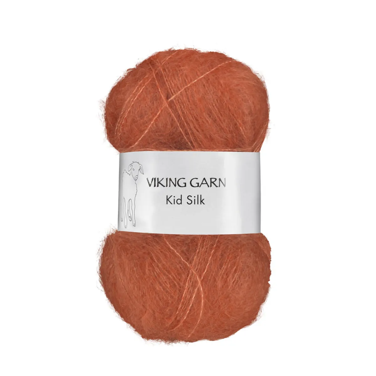 Viking Kid Silk 355 Brændt orange, Mohair/Silk, fra Viking