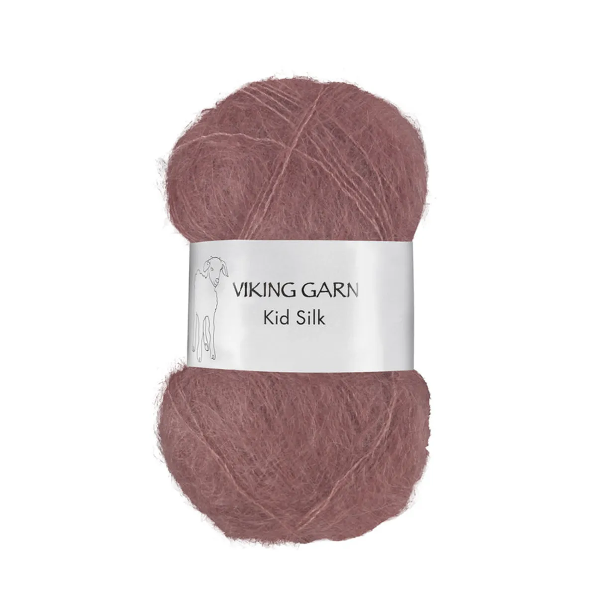 Viking Kid Silk 371 Brunrosa, Mohair/Silk, fra Viking