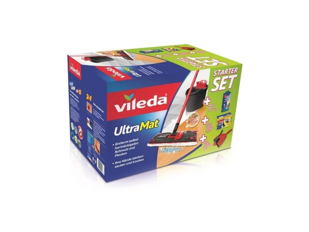 Vileda Ultramat Starter Floor Cleaning Kit, 5 Dele