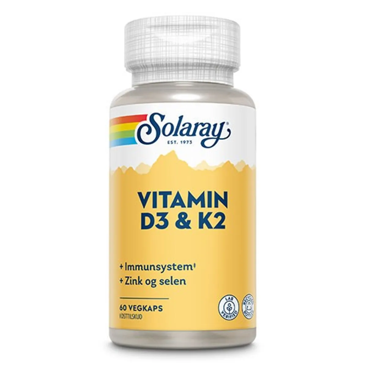 Vitamin D3 & K2 - 60 kapsler - Solaray