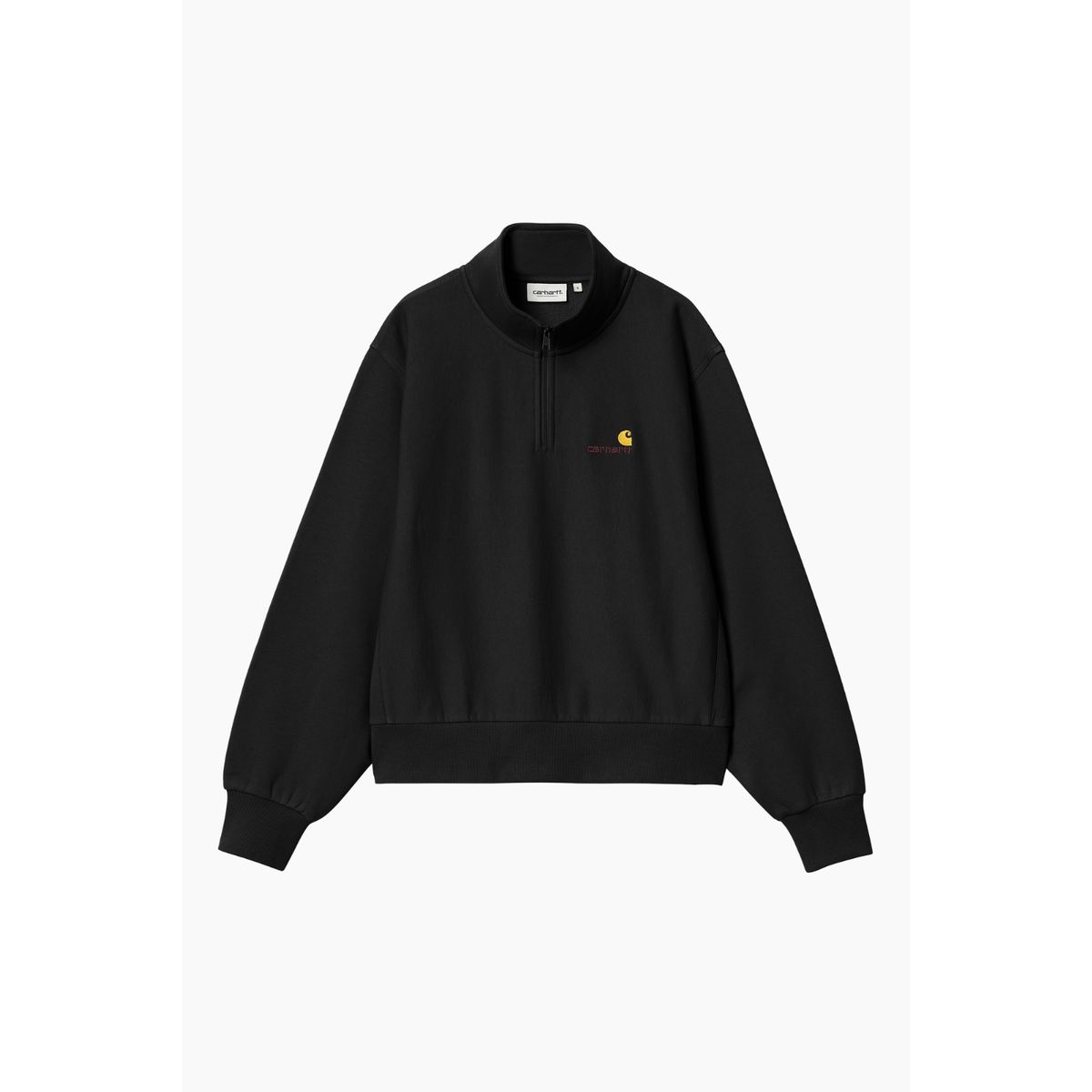 W' American Scr. High Neck Swt - Black - Carhartt WIP - Sort M