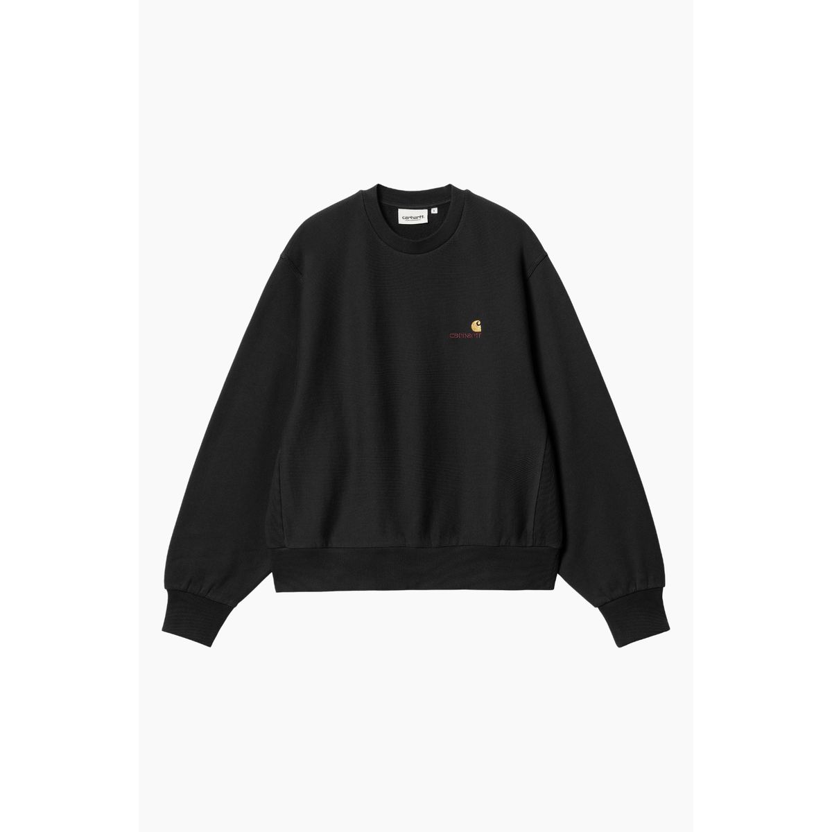 W' American Script Sweat - Black - Carhartt WIP - Sort XS