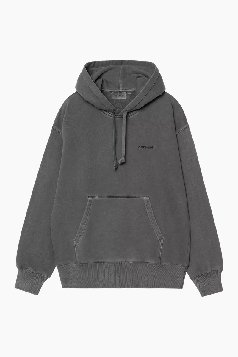 W' Hooded Lumo Sweat - Black/ Garment Dyed - Carhartt WIP - Grå L