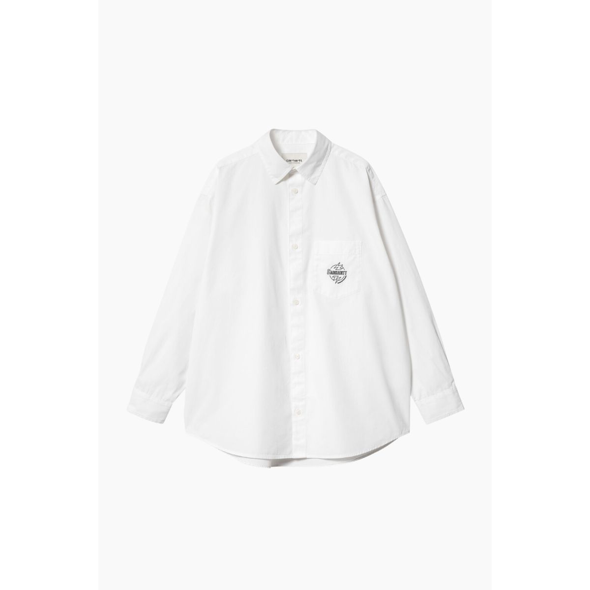 W' L/S Ablaze Shirt - White/Black - Carhartt WIP - Hvid S