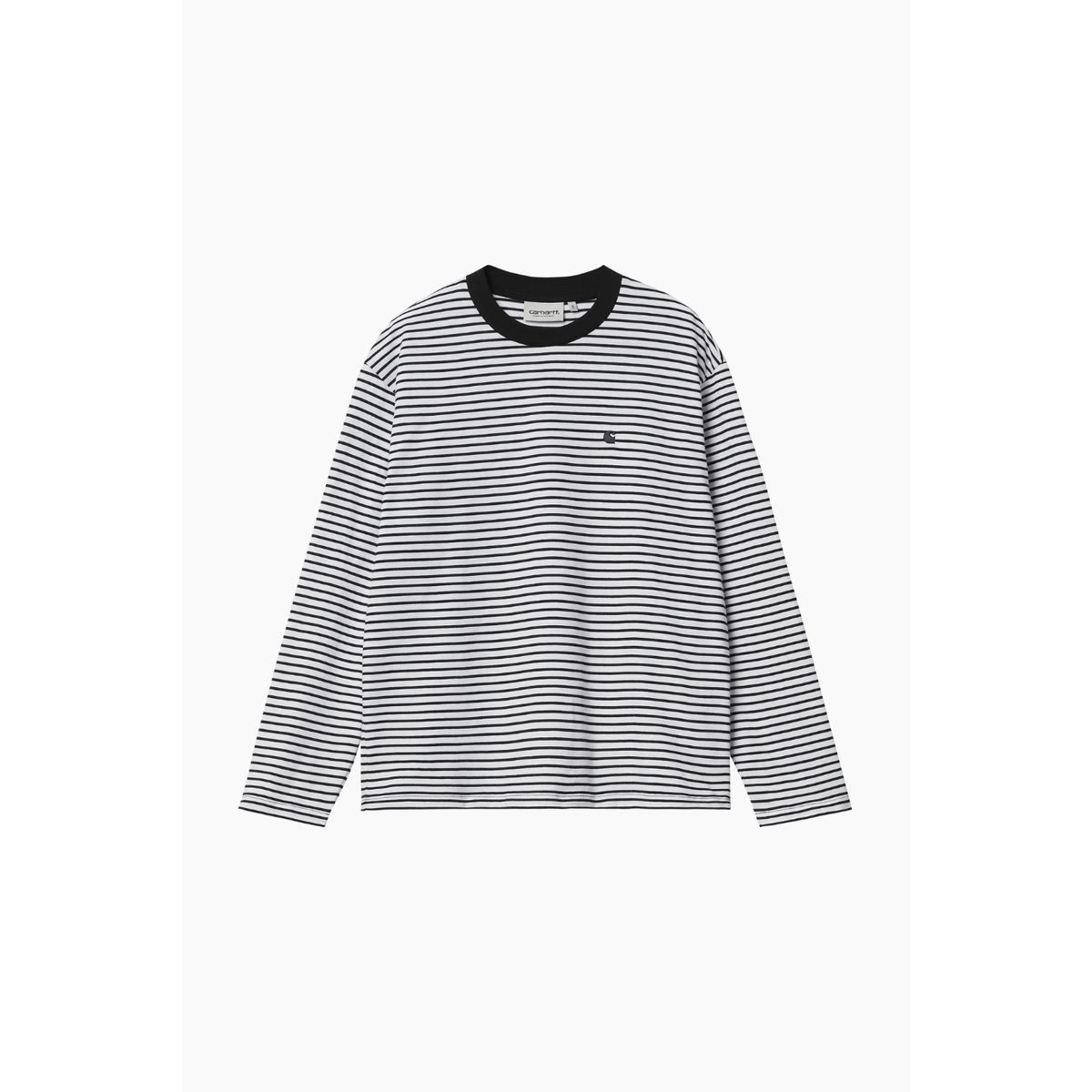 W' L/S Coleen T-Shirt - Coleen Stripe, White/Black - Carhartt WIP - Stribet S