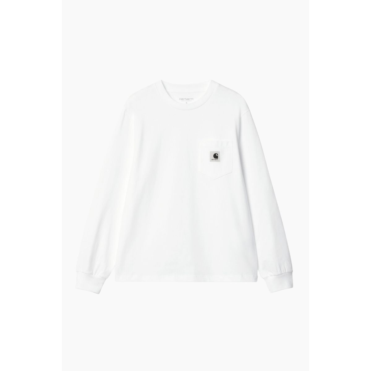 W' L/S Pocket T-Shirt - White - Carhartt WIP - Hvid L