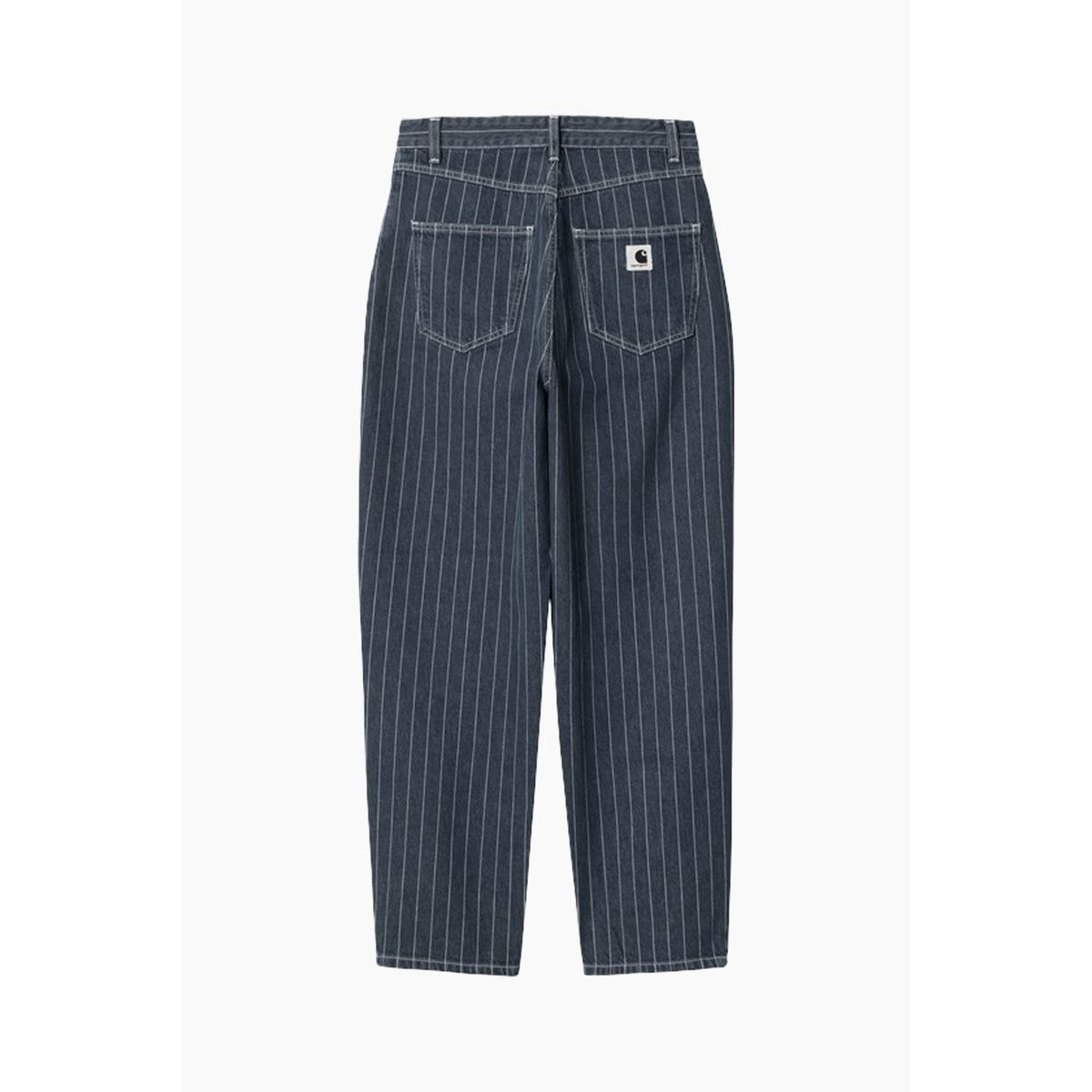 W' Orlean Pant - Orlean Stripe, Blue/White Stone Washed - Carhartt WIP - Stribet 24