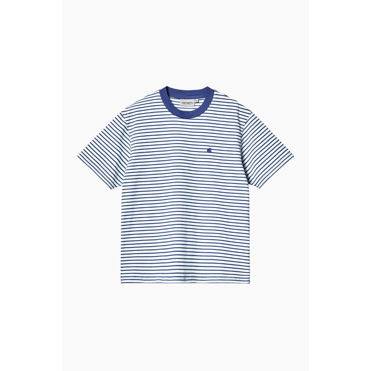 W' S/S Coleen T-Shirt - Coleen Stripe, White/Acapulco - Carhartt WIP - Stribet L