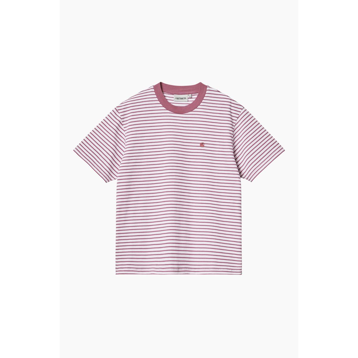 W' S/S Coleen T-Shirt - Coleen Stripe, White/Magenta - Carhartt WIP - Stribet XS