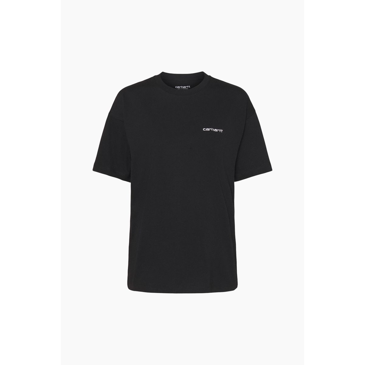 W' S/S Script Embroidery - Black - Carhartt WIP - Sort XS