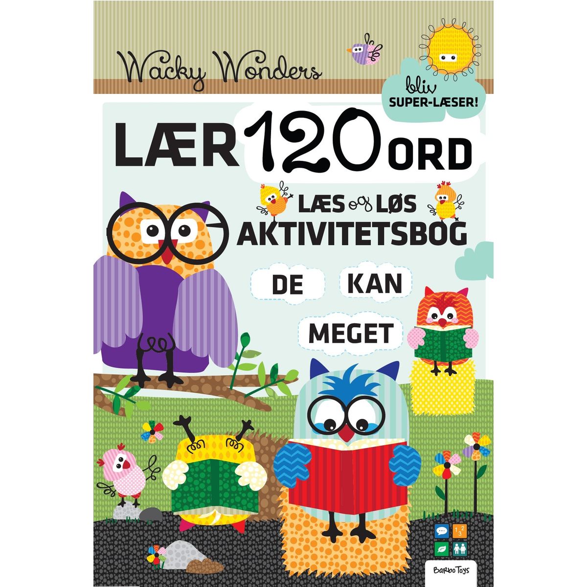 Wacky Wonders aktivitetsbog med 120 ord + stickers