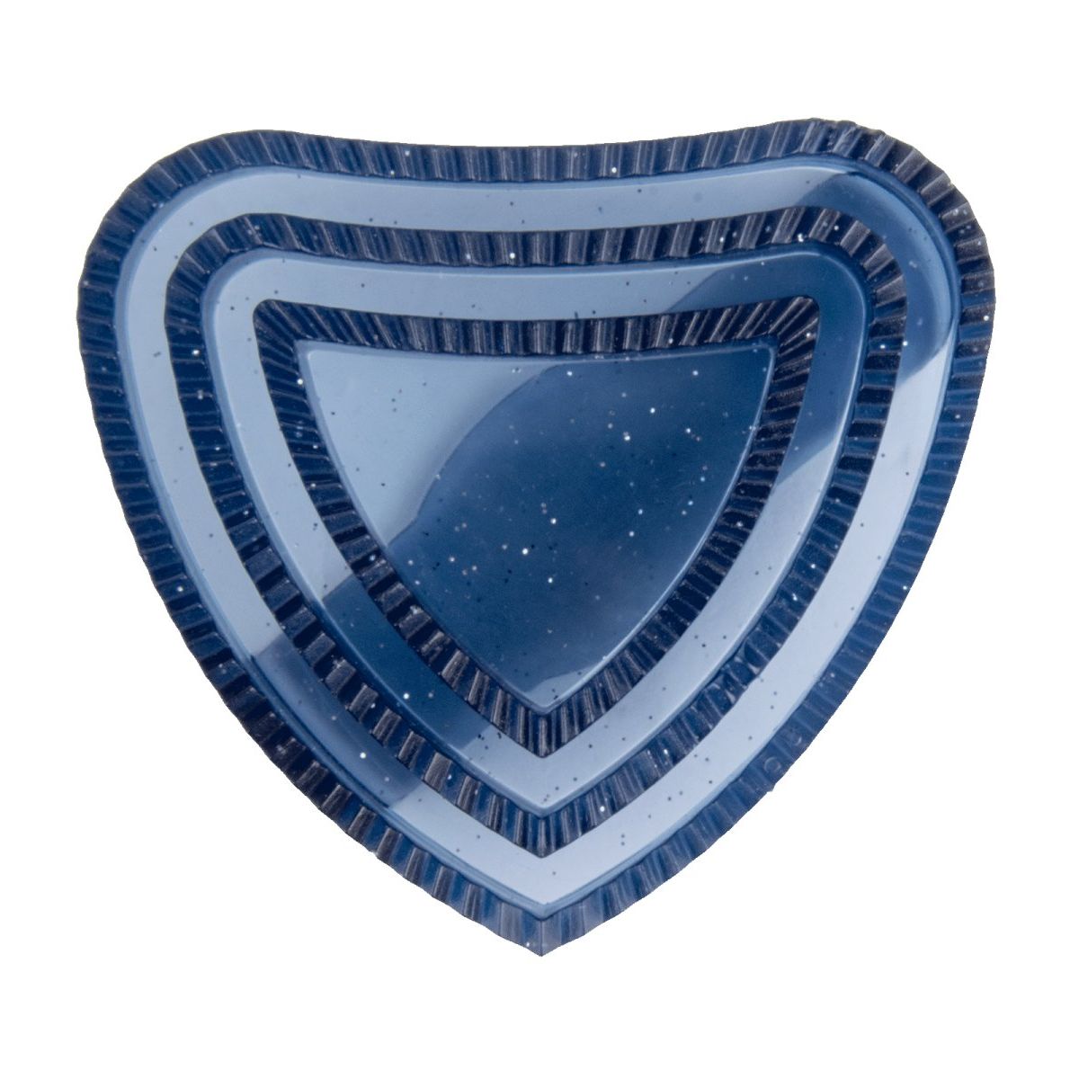 Waldhausen Curry Comb heart-shaped, glitter Lucky Heart, night blue