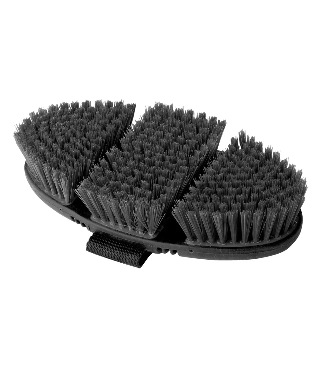 Waldhausen Flex body brush, soft PP bristles, black/grey