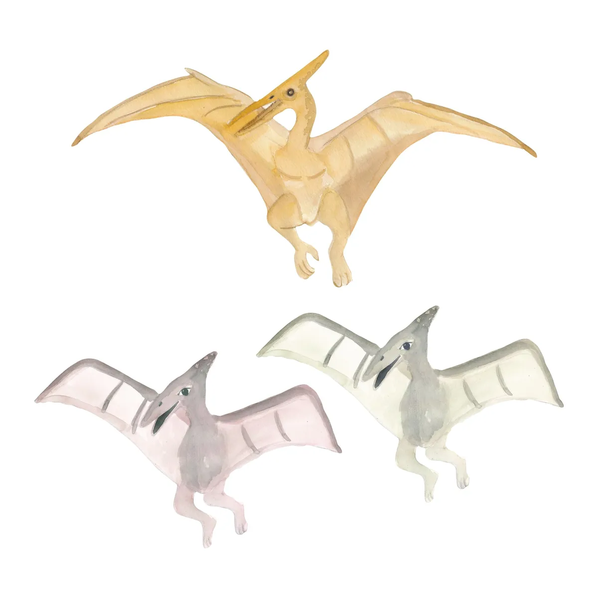 Wallsticker Pteranodone family - Multi