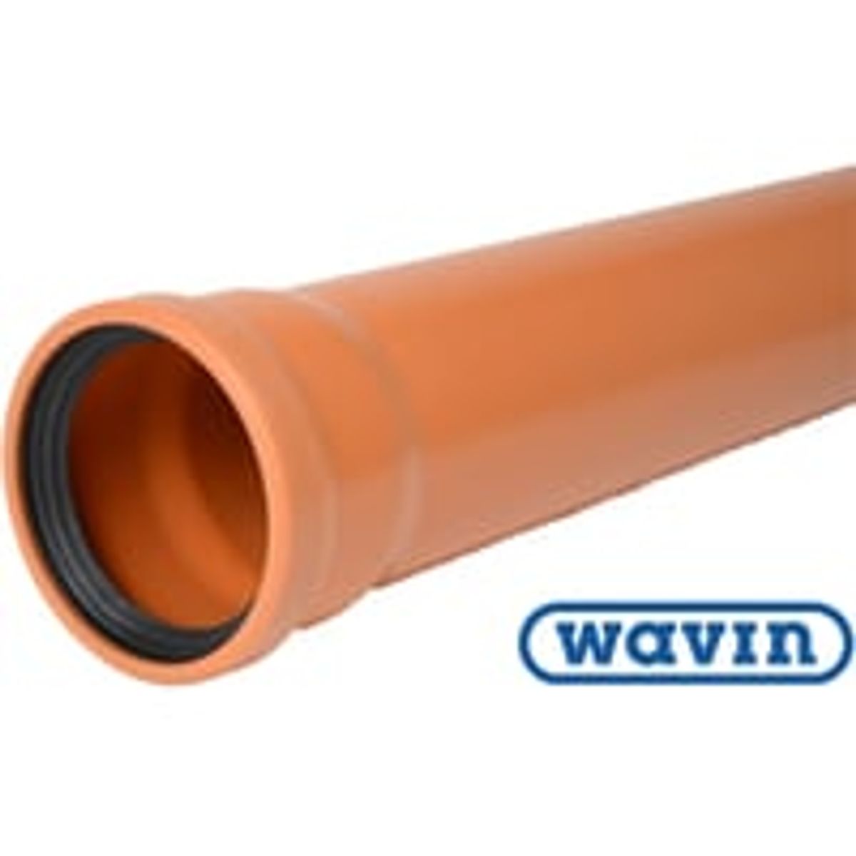 Wavin - Kloakrr glat PVC SN8 200 mm - lngde 1000 mm