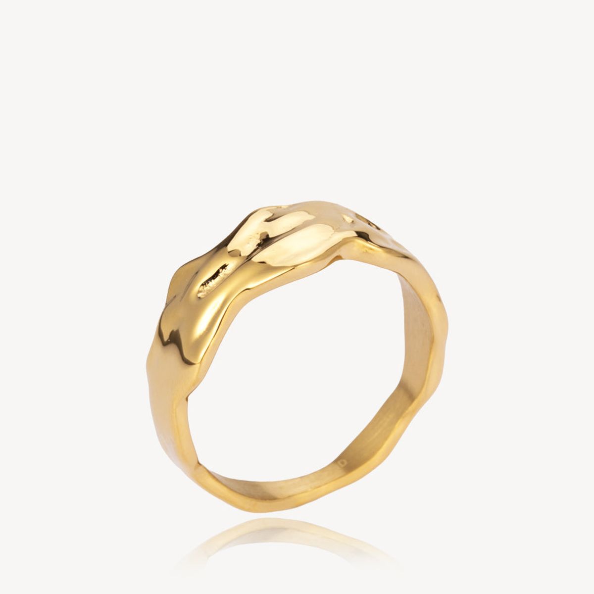 Wavy - Ring Forgyldt - 56