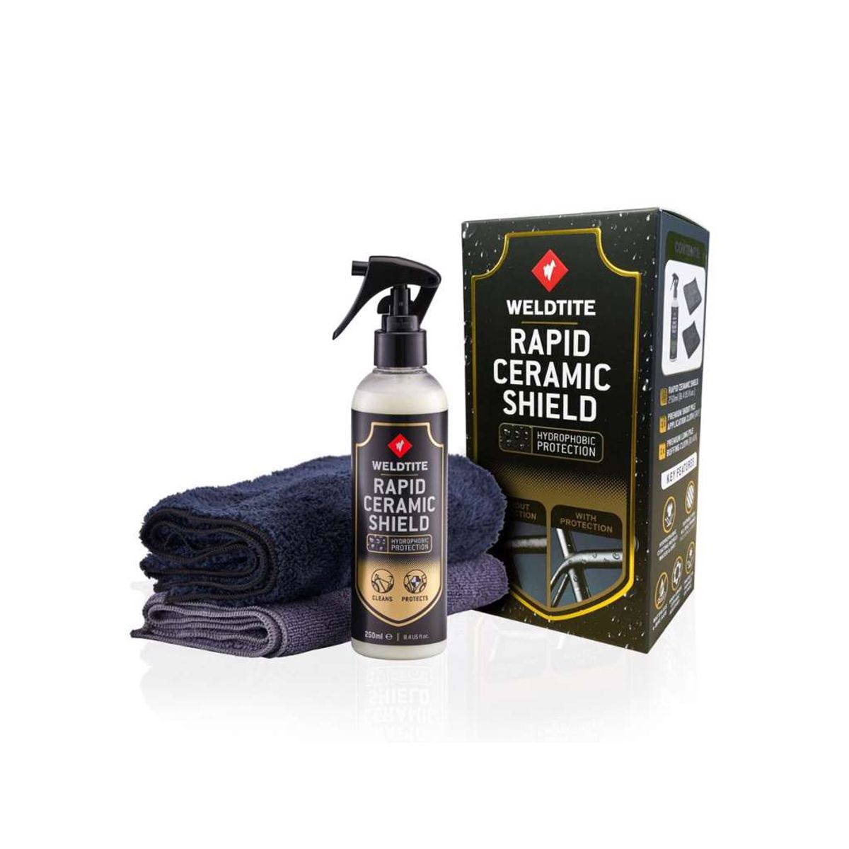 Weldtite Rapid Ceramic Shield Kit - Hydrofobisk beskyttelse - Inkl. 2 klude