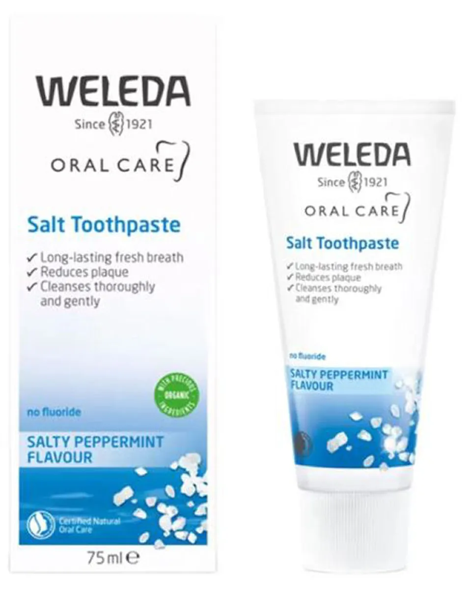 Weleda oral care salt toothpaste salty peppermint flavour 75ml