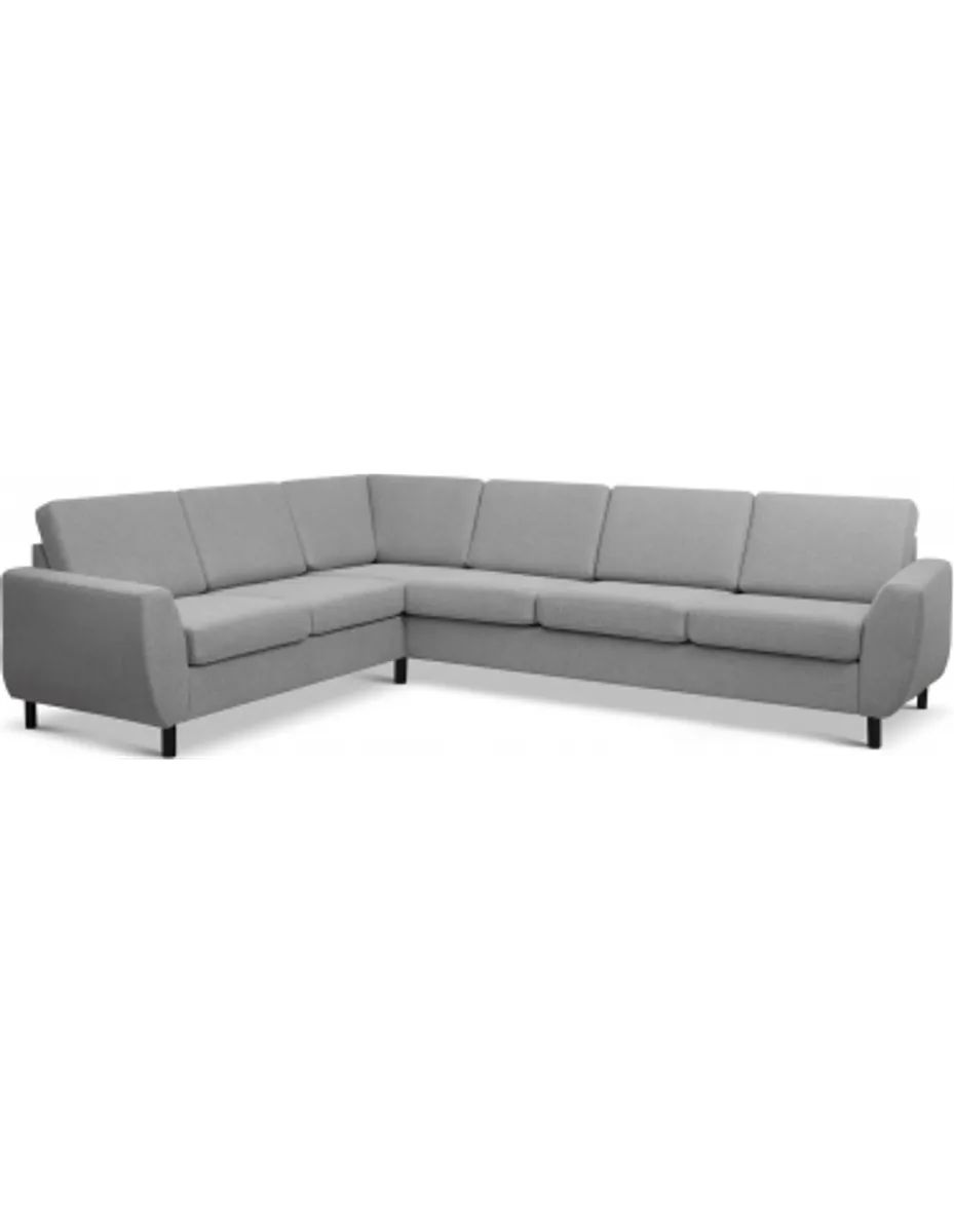 Wendy hjørnesofa i polyester B295 x D230 cm - Sort/Grå