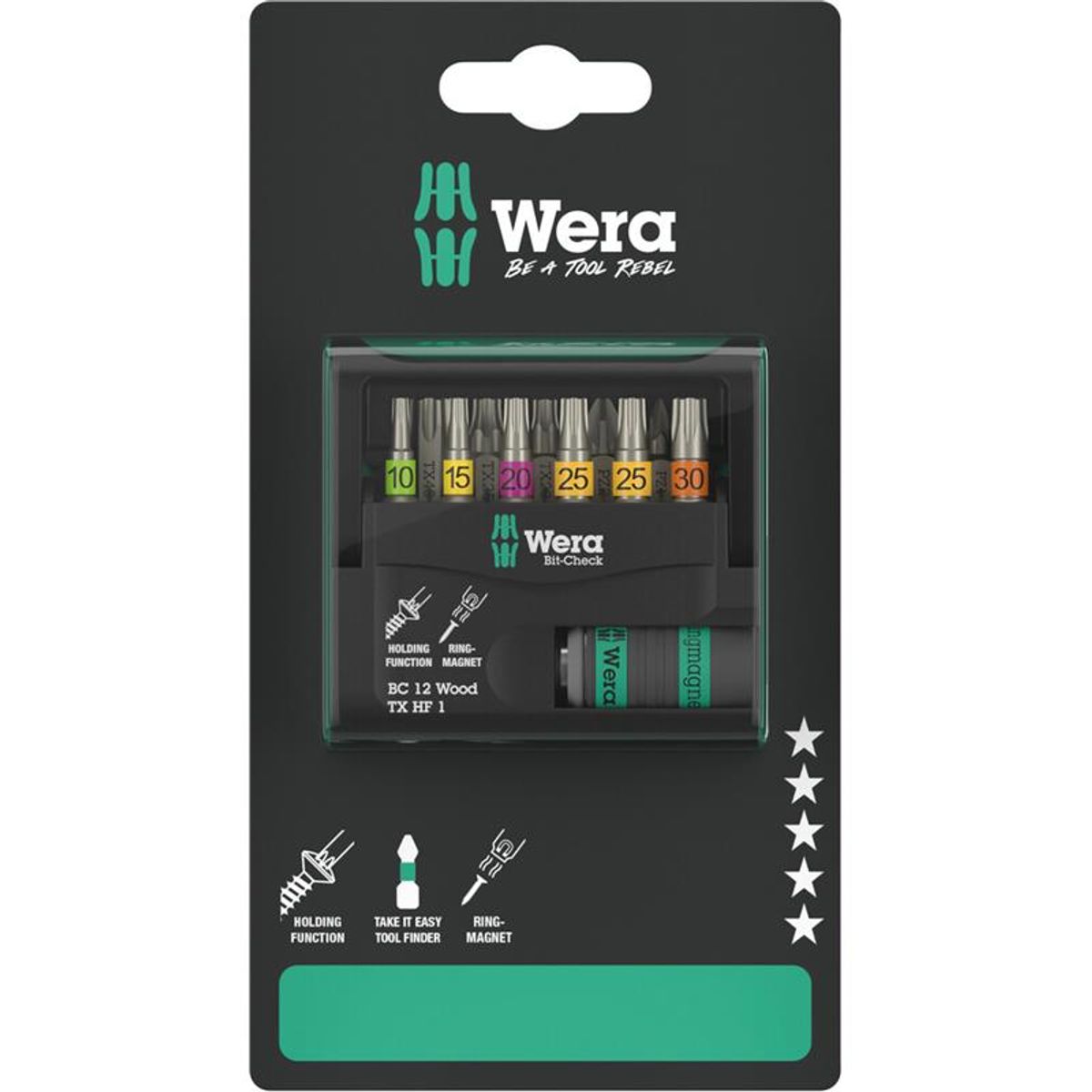 Wera Bit-Check 12 Wood TX HF 1 SB