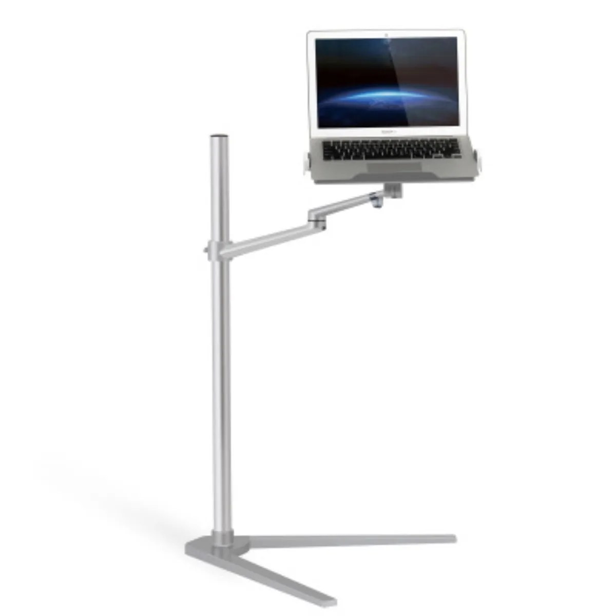 WERGON - Hera - Laptop / iPhone / tablet 4-17 - Justerbar Design Alu holder H:41-102cm - Sølv