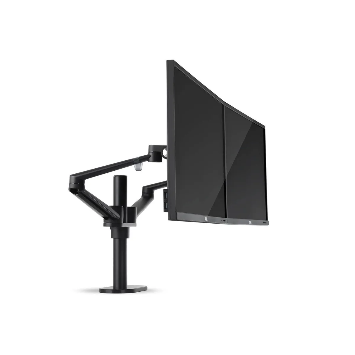 WERGON - Titan - Justerbar Dual LCD / Monitor skærm holder/arm - Deskholder til 2 skærme Max 32 - Sort