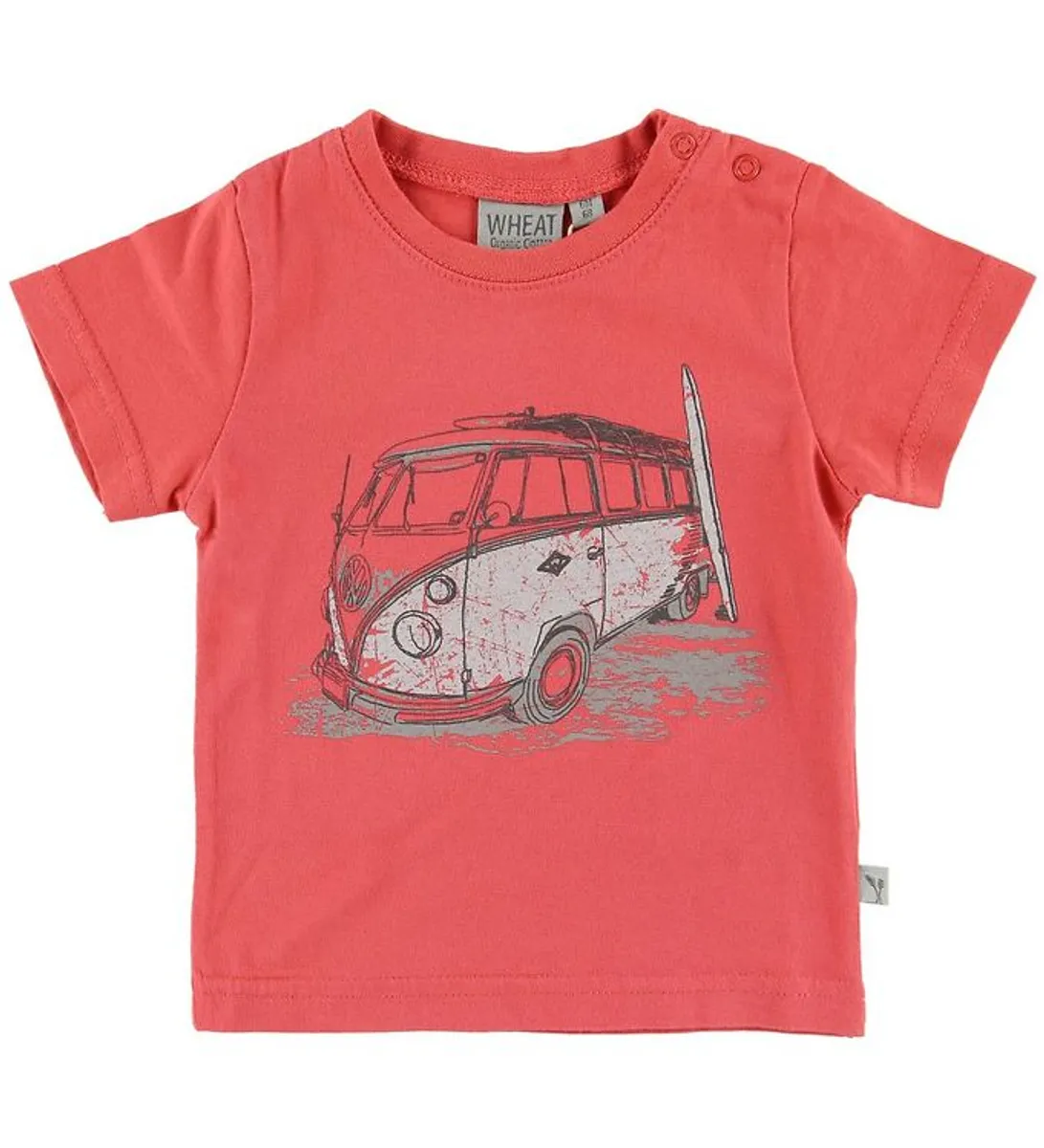 Wheat T-shirt - Surf Car - Spiced Coral