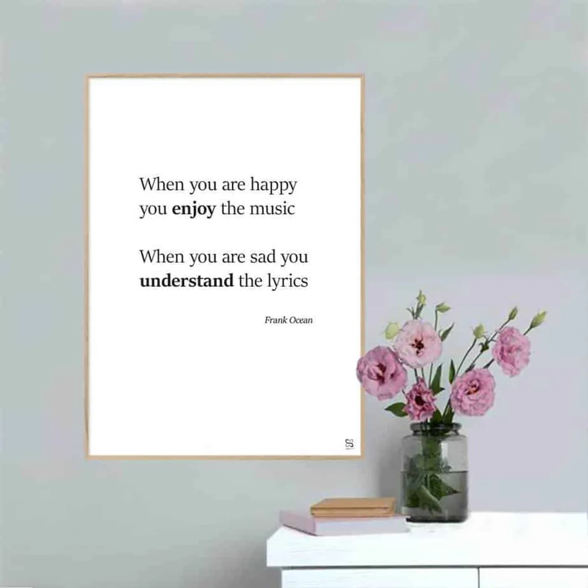 When you are happy you enjoy the music - plakat - 21 x 30 cm / Small / lodret