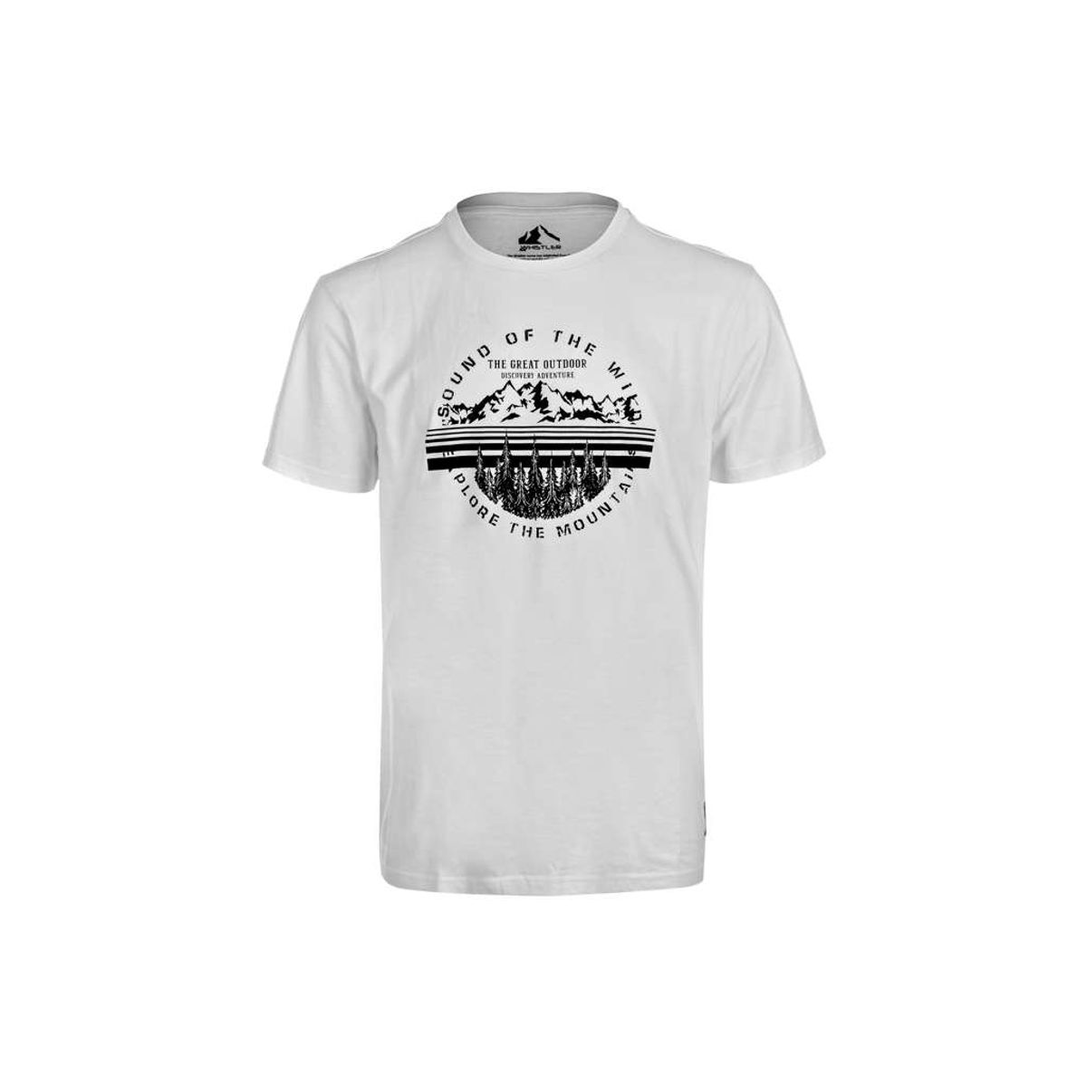 Whistler - Korbin M o-neck Printed T-shirt - T-shirt - White - Str. M