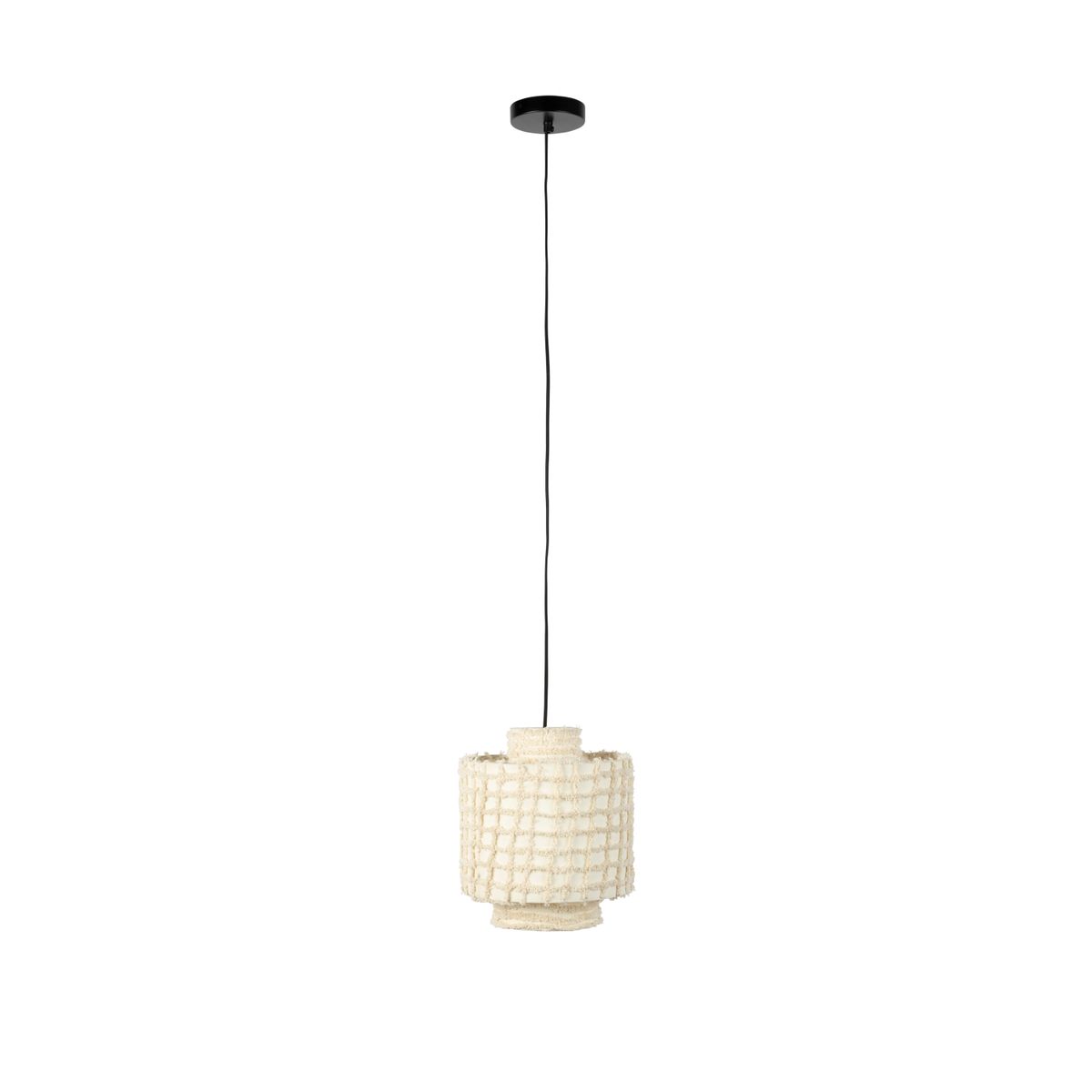 WHITE LABEL LIVING Arjun Bred loftlampe - hvid bomuld