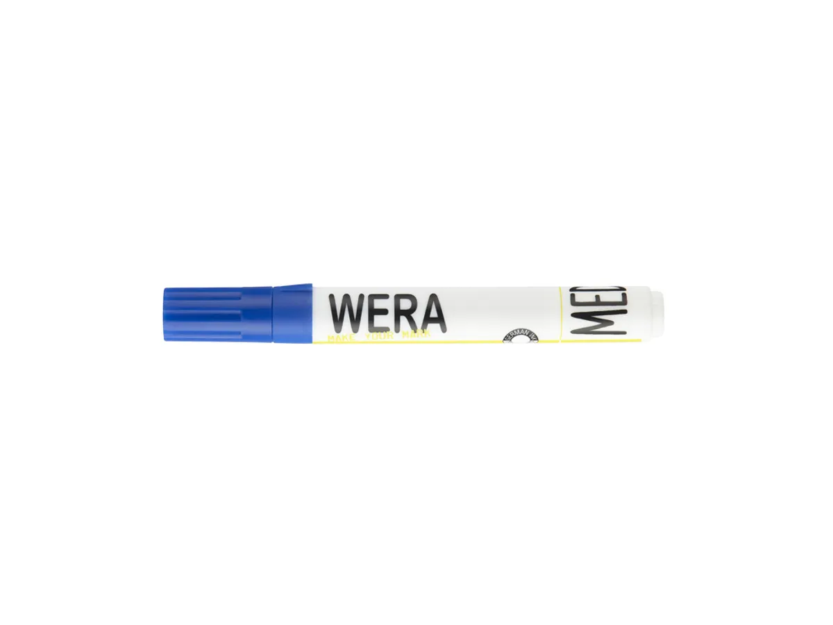 Whiteboardmarker Wera Kantet Spids blå