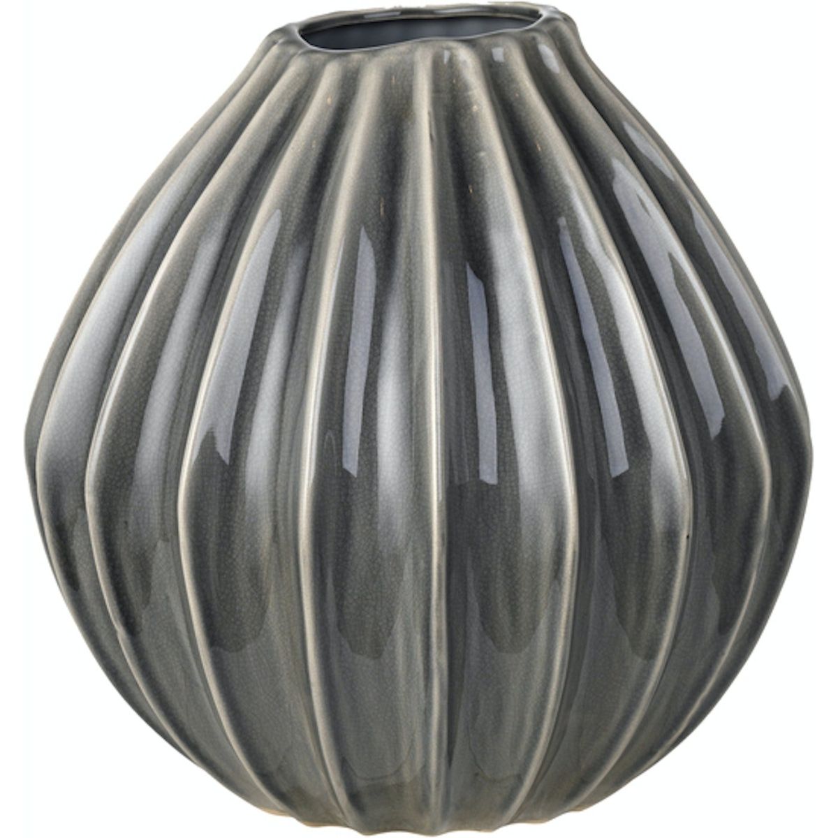 Wide, Vase, sort, H30x30 cm, keramik