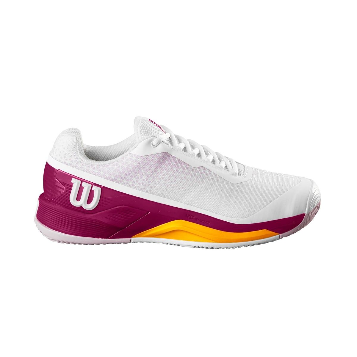 Wilson Rush Pro 4.0 Clay Women White/Baton Rouge/Saffron