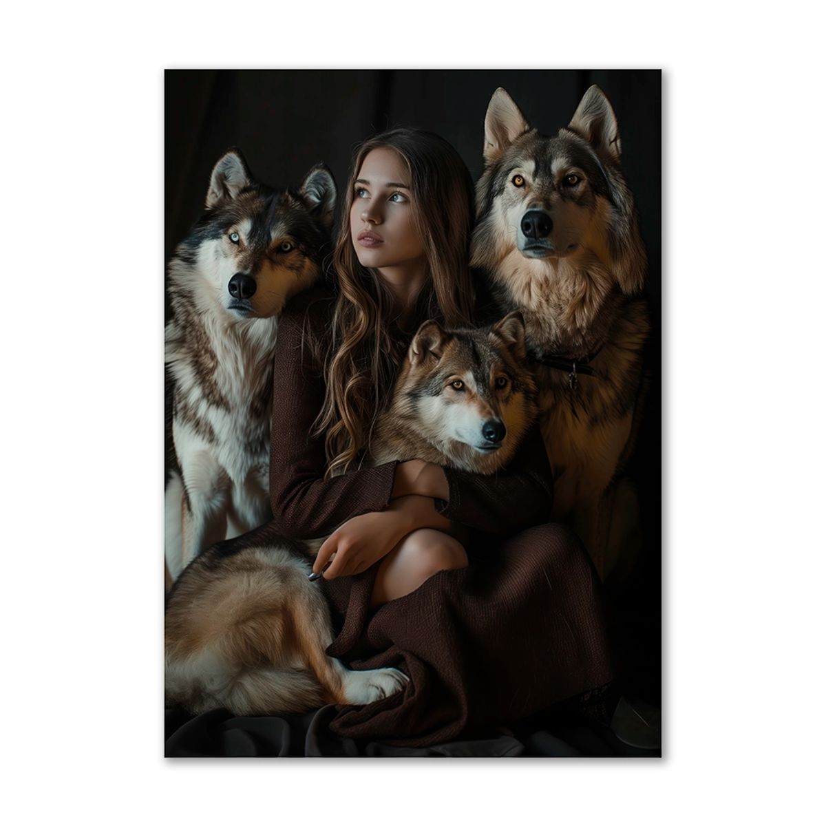 Wolf Whisperer - 60x80 cm. - Ingen