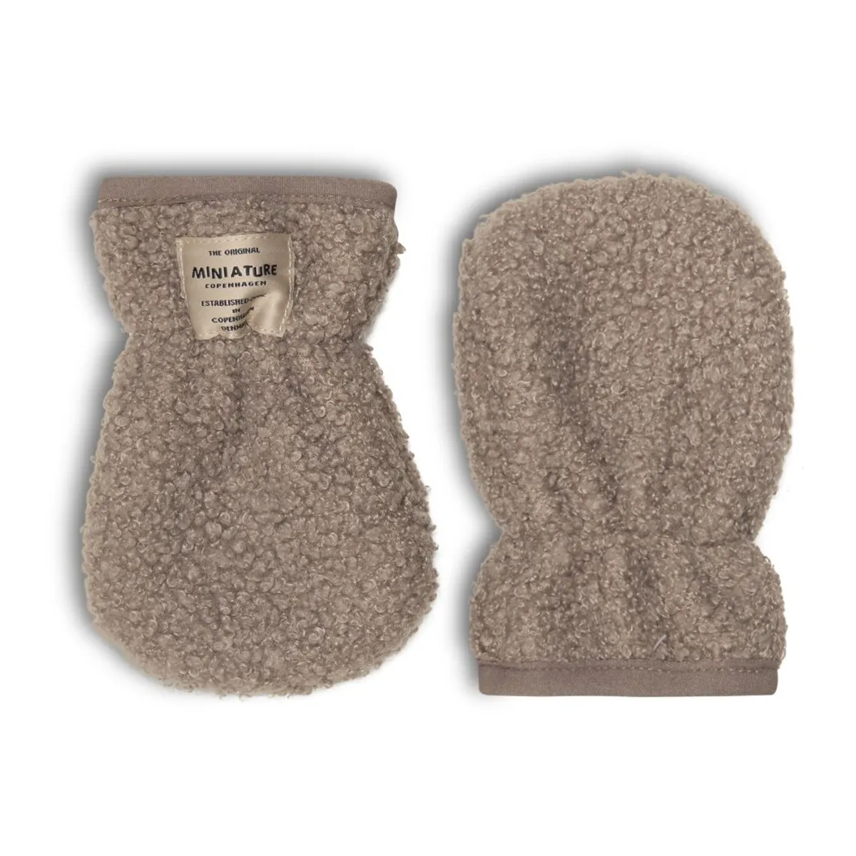 WOLMER teddyfleece vanter - Grey brown - 18-24 MDR