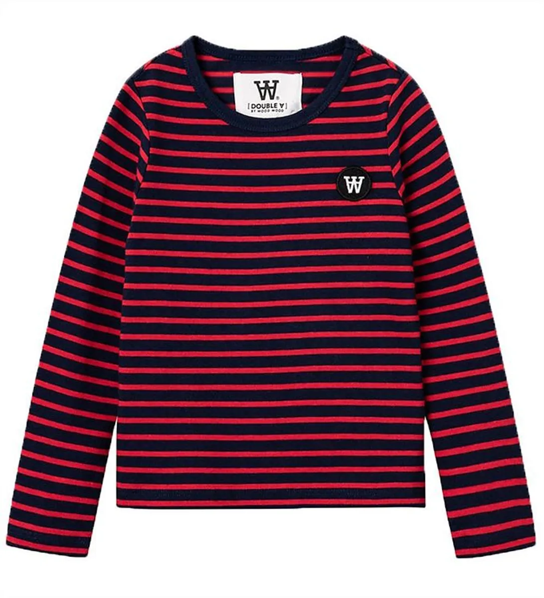 Wood Wood Bluse - Kim - Navy/Red Stripes