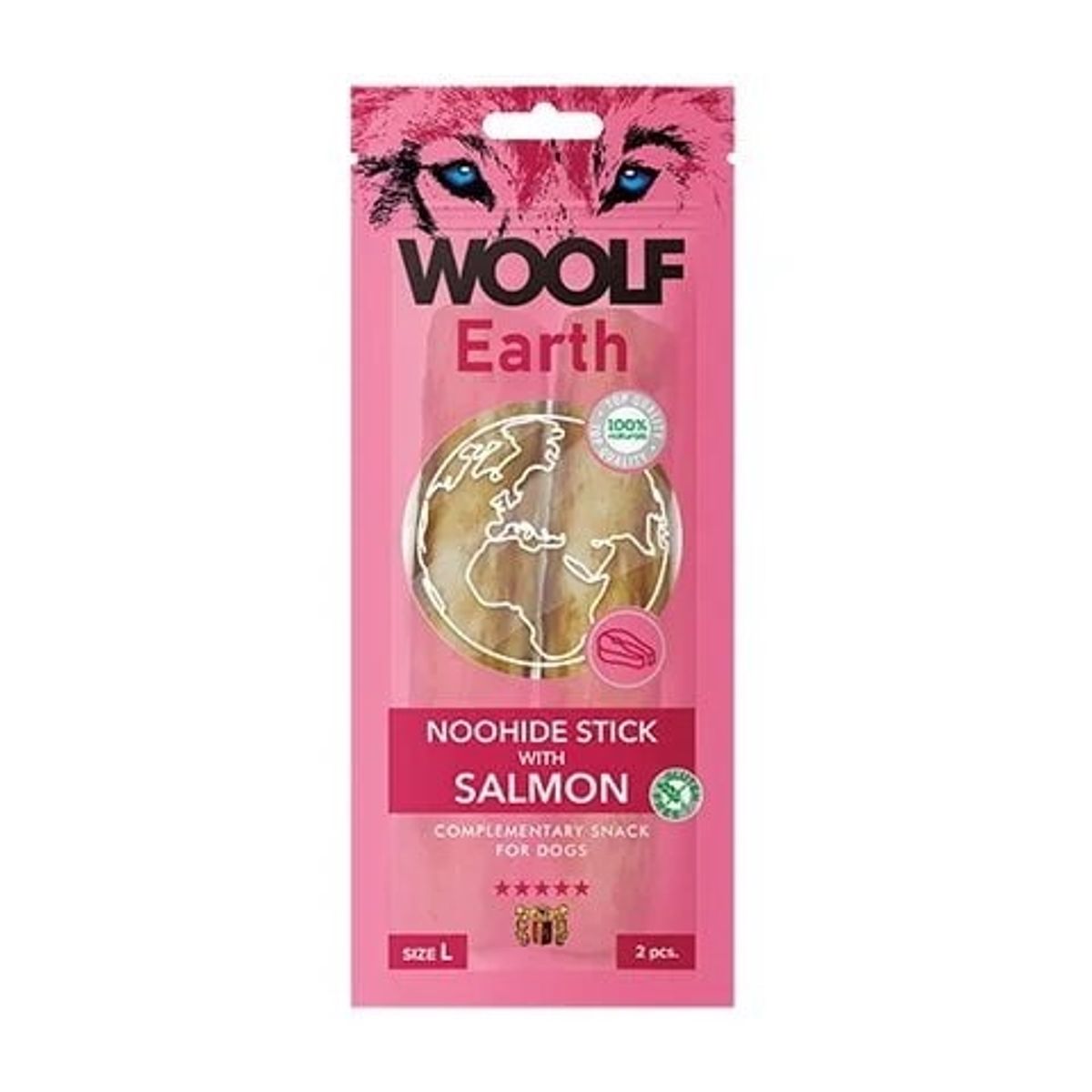 Woolf Noohide Sticks 2 stk large, Salmon