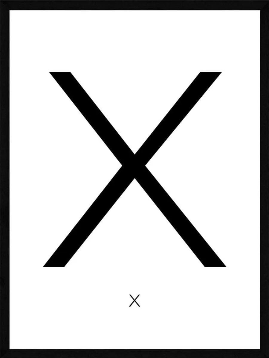 X - Børneplakat