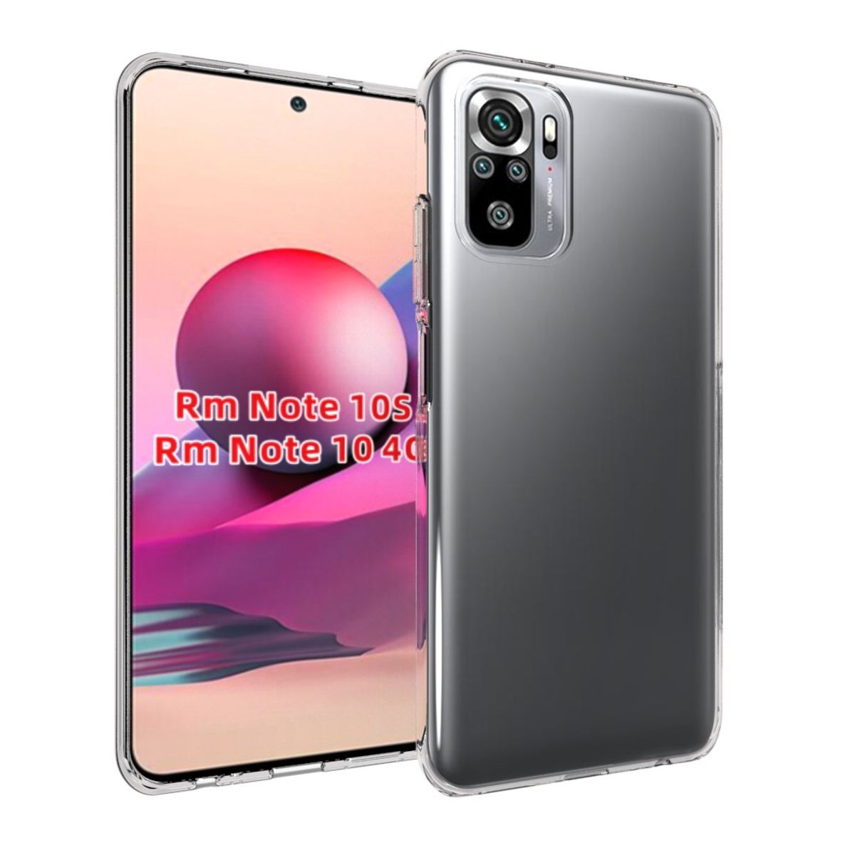 Xiaomi Redmi Note 10S / Note 10 4G - Shockproof gummi cover - Transparent